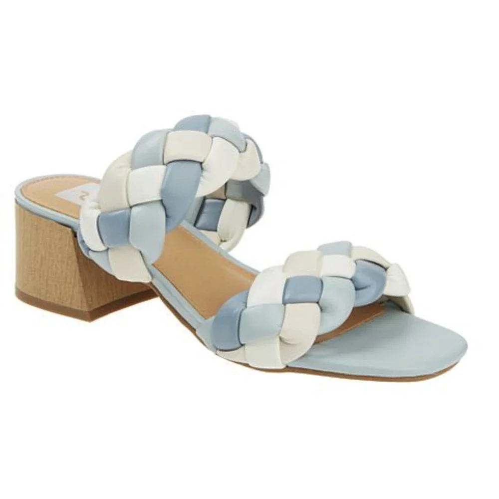 Dolce Vita Sully Braided Heeled Sandal in Blue, Size 6
